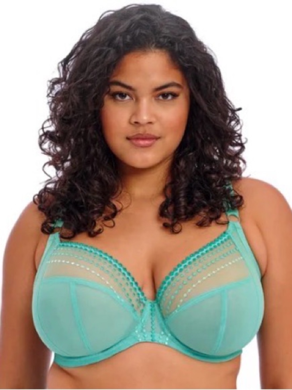 Elomi Teal Sheer Lace Underwire Bra